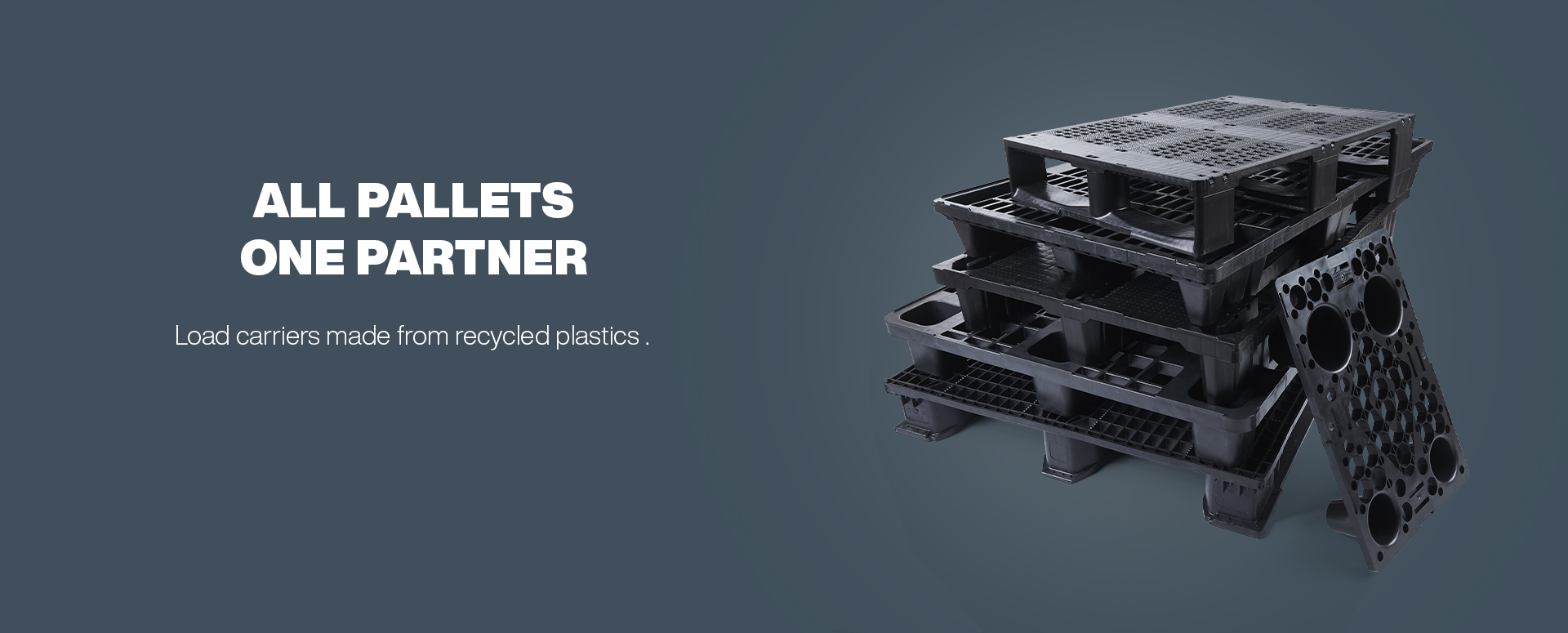 Pallet stacks on a dark gray background