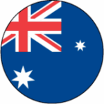 Darstellung der Flagge von Australien als Kreis