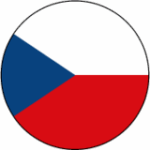 Darstellung der Flagge der tschechischen Republik als Kreis