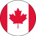 Darstellung der Flagge von Kanada als Kreis