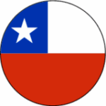 Darstellung der Flagge von Chile als Kreis
