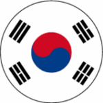 Darstellung der Flagge von Korea als Kreis