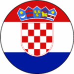 Darstellung der Flagge von Kroatien als Kreis