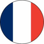 Darstellung der Flagge von Frankreich als Kreis