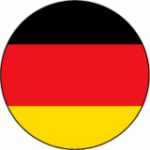Darstellung der Flagge von Deutschland als Kreis