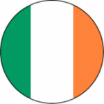 Darstellung der Flagge von Irland als Kreis