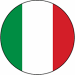 Darstellung der Flagge von Italien als Kreis