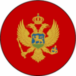 Darstellung der Flagge von Montenegro als Kreis