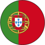 Darstellung der Flagge von Portugal als Kreis