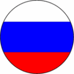 Darstellung der Flagge von Russland als Kreis