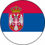 Darstellung der Flagge von Serbien als Kreis