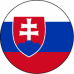 Darstellung der Flagge von der Slowakei als Kreis