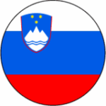 Darstellung der Flagge von Slowenien als Kreis