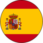 Darstellung der Flagge von Spanien als Kreis