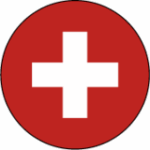 Darstellung der Flagge von der Schweiz als Kreis