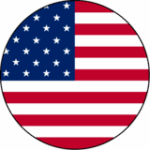 Darstellung der Flagge von USA als Kreis