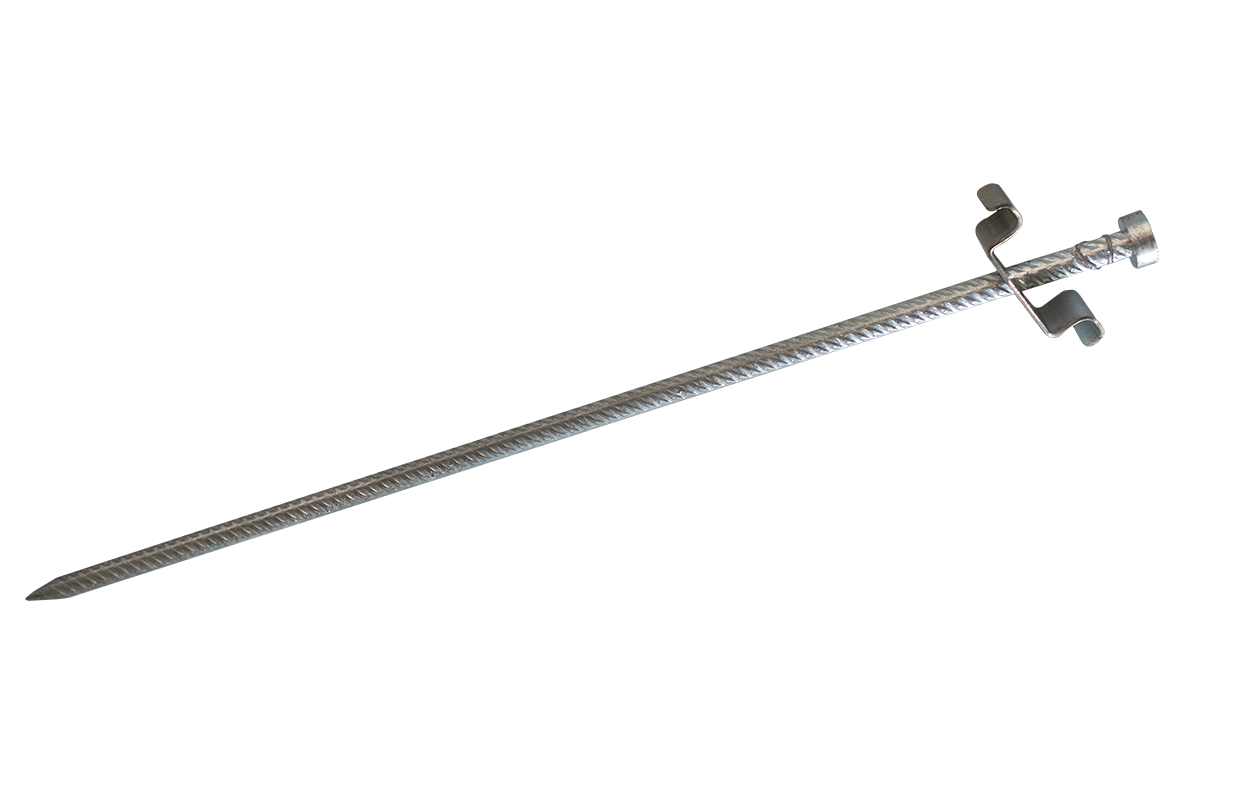 Freigestellte Darstellung eines Erdnagels