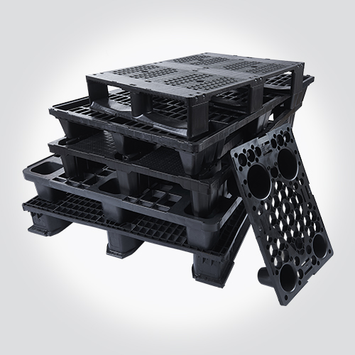 Kategoriekachel aus hellgrauem Hintergrund mit Palettenstapel