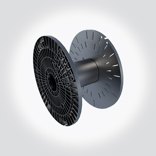 Kategoriekachel aus hellgrauem Hintergrund mit Kabelspule